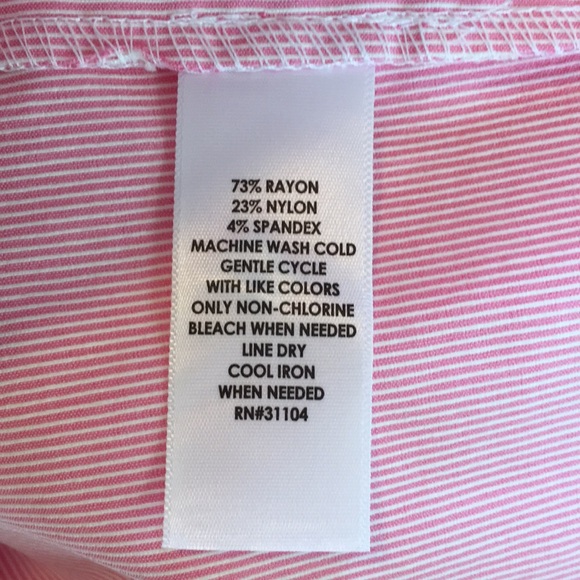 CROWN & IVY | Hello Spring Pink Rage / White Stripe Skort - Picture 10 of 11